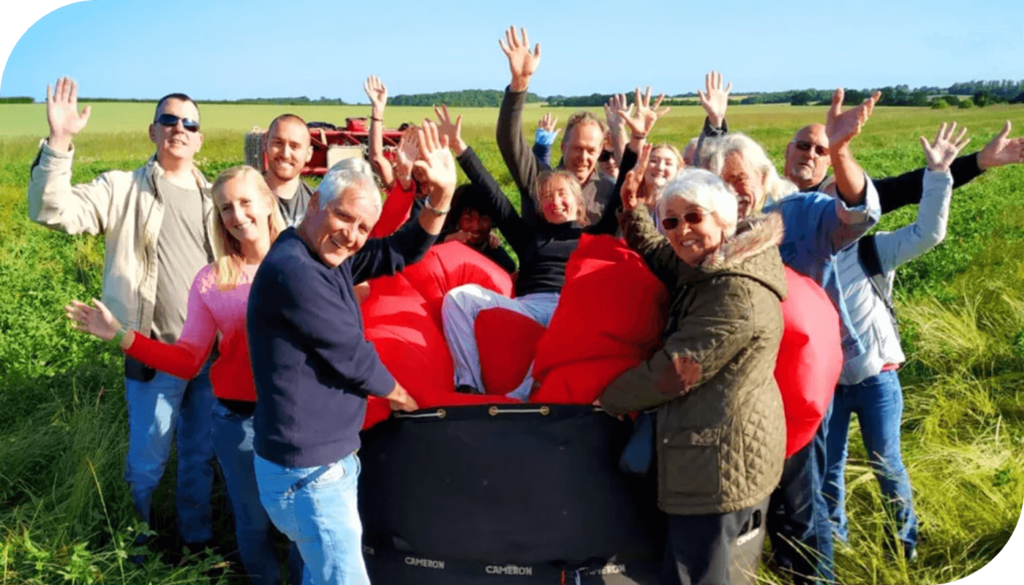 Ashbourne Balloon Ride Landing and Packing Up