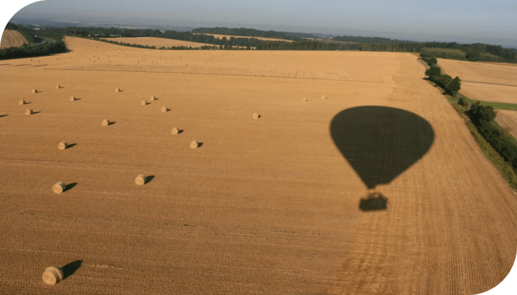 Hot Air Balloon Shadow over Bakewell